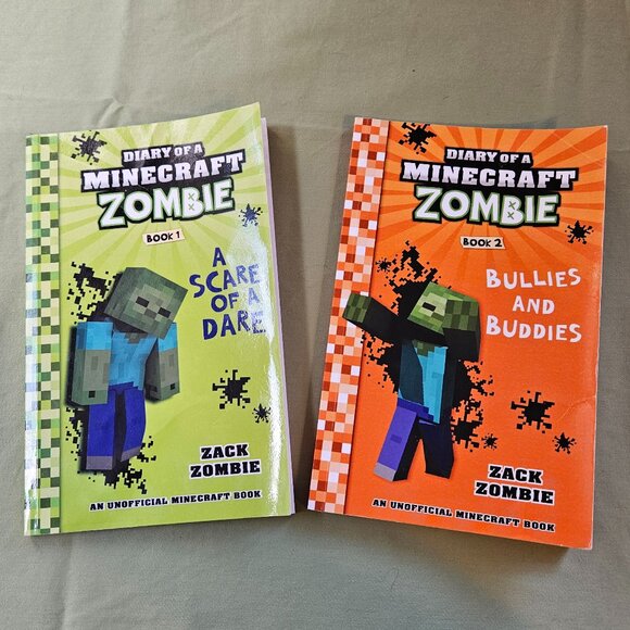 Diary of Minecraft Zombie A Scare of a Dare and Bullies‎ and Buddies Books 1 & 2 - Picture 1 of 10